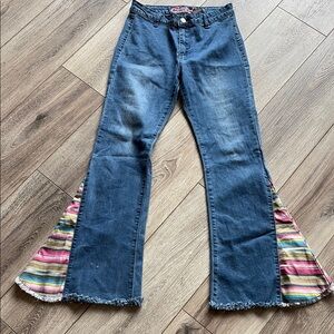 Lee Blue Flare Jeans with Unique Design